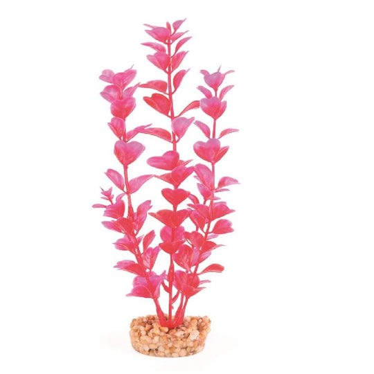 Kazoo Aquarium Artificial Plant Pink and Purple with Medium Leaves 40cm