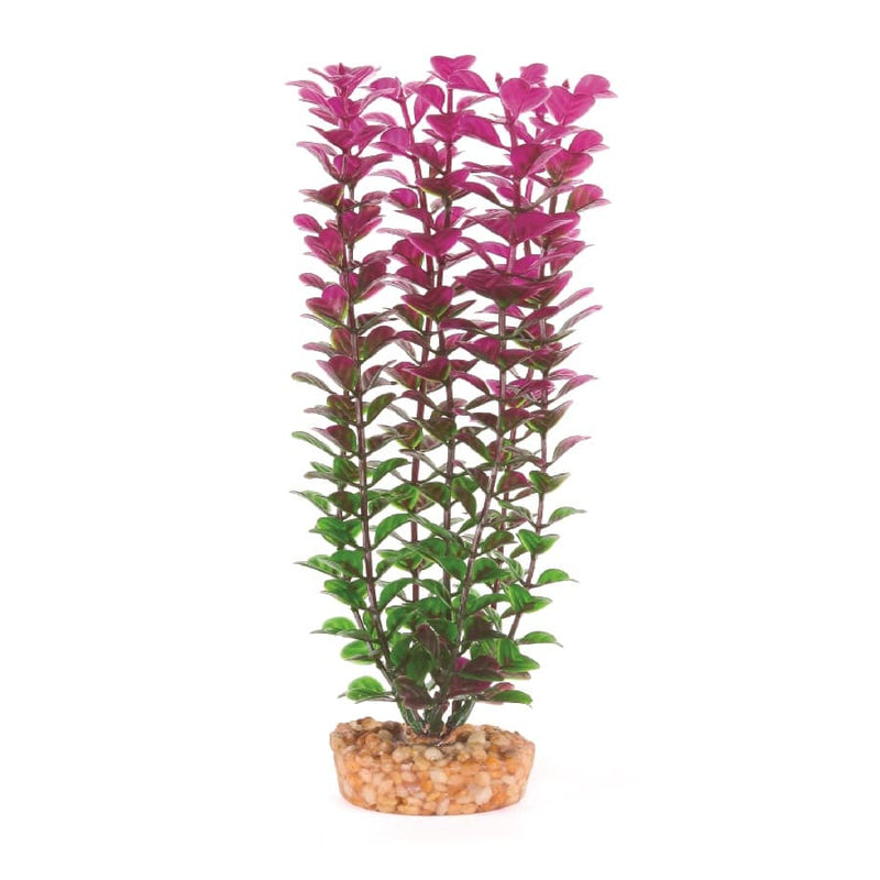 Kazoo Aquarium Artificial Plant Purple and White with Small Leaves 40cm-Habitat Pet Supplies