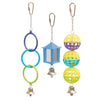 Kazoo Bird Toy Mirror Ball and Ring 3 Pack-Habitat Pet Supplies