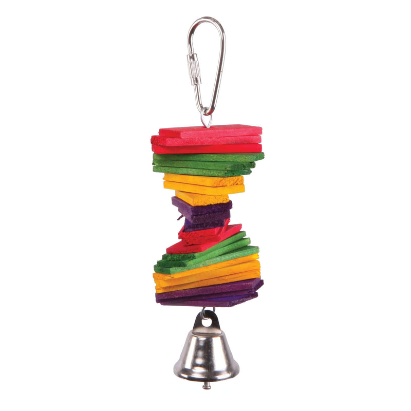 Kazoo Bird Toy Rectangle Chips and Bell Small-Habitat Pet Supplies