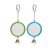 Kazoo Bird Toy Round Mirror for Birds with Bell Large-Habitat Pet Supplies