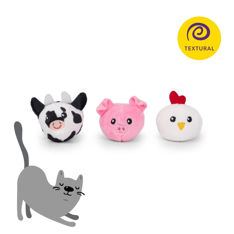 Kazoo Cat Toy Farm Friends Assorted Styles-Habitat Pet Supplies