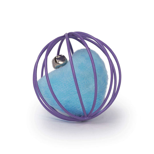 Kazoo Cat Toy Jingle Chase Ball Assorted Colours ^._.^