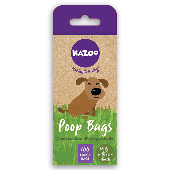 Kazoo Eco Friendly Compostable Poop Bags 100 Pack***-Habitat Pet Supplies
