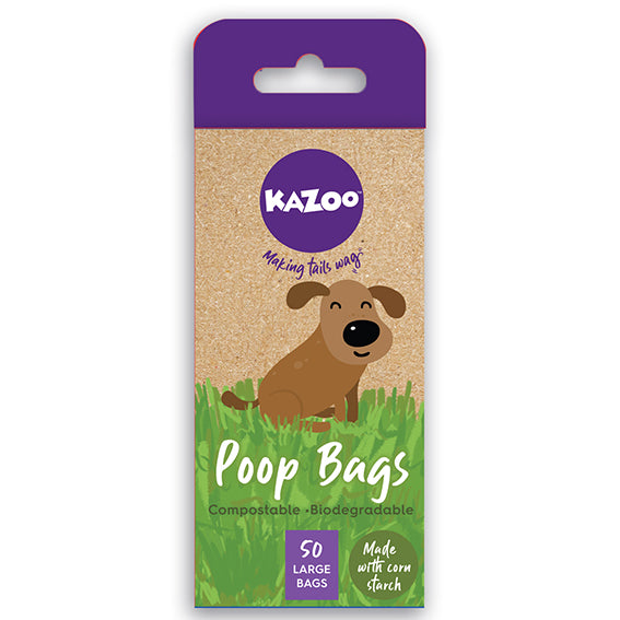 Kazoo Eco Friendly Compostable Poop Bags 50 Pack***-Habitat Pet Supplies