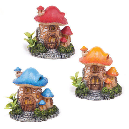 Kazoo Mushroom House Assorted Fish Tank Ornament
