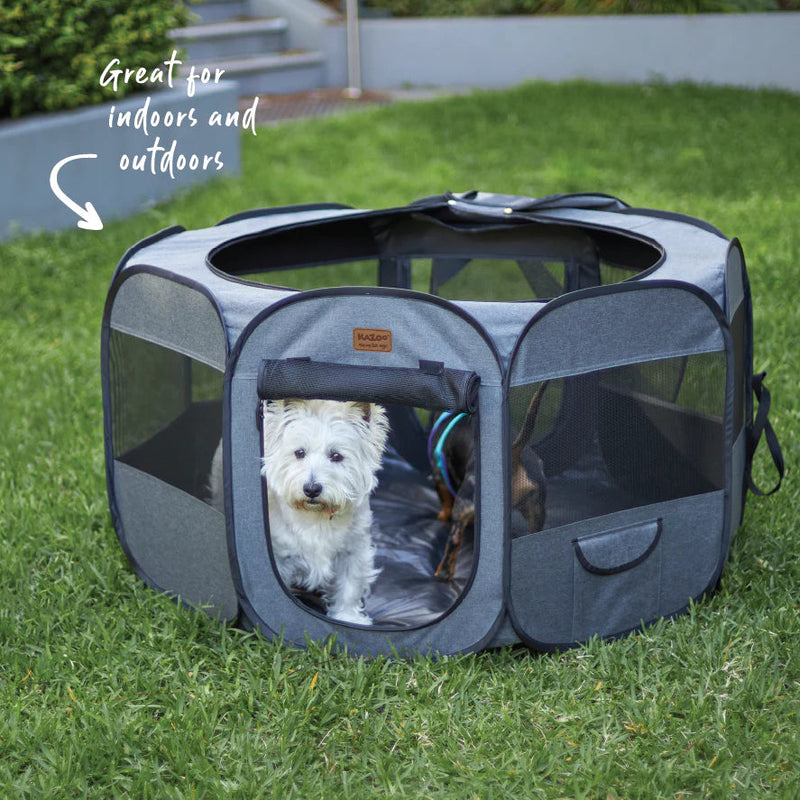Kazoo Premium Pop Up Canvas Playpen Large Grey