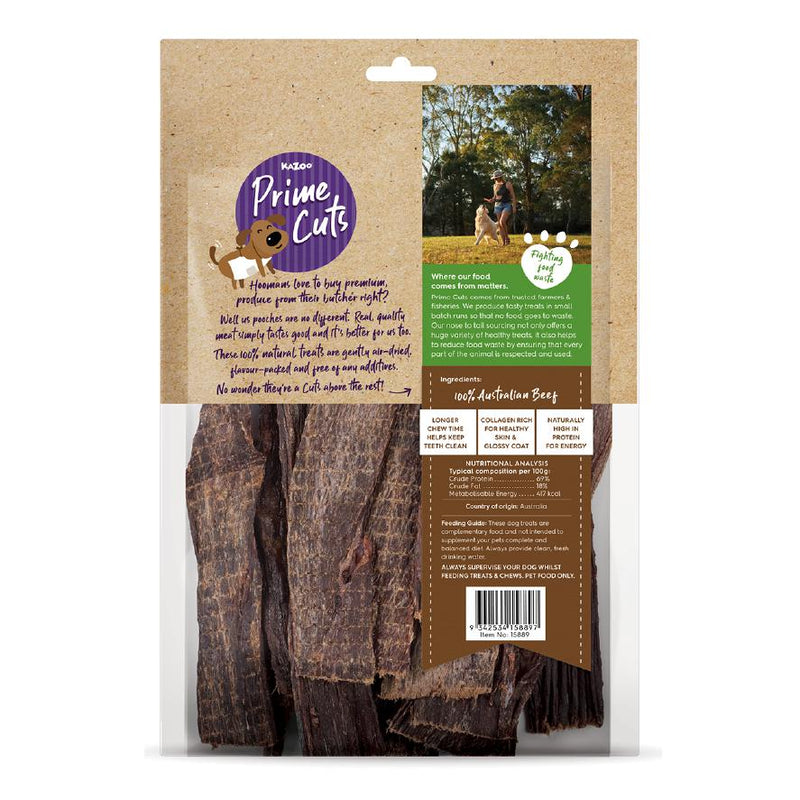 Kazoo Prime Cuts Beef Steak Strips Dog Treats 80g ^._.^