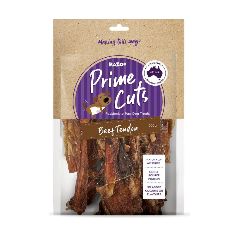 Kazoo Prime Cuts Beef Tendon Dog Treats 500g-Habitat Pet Supplies