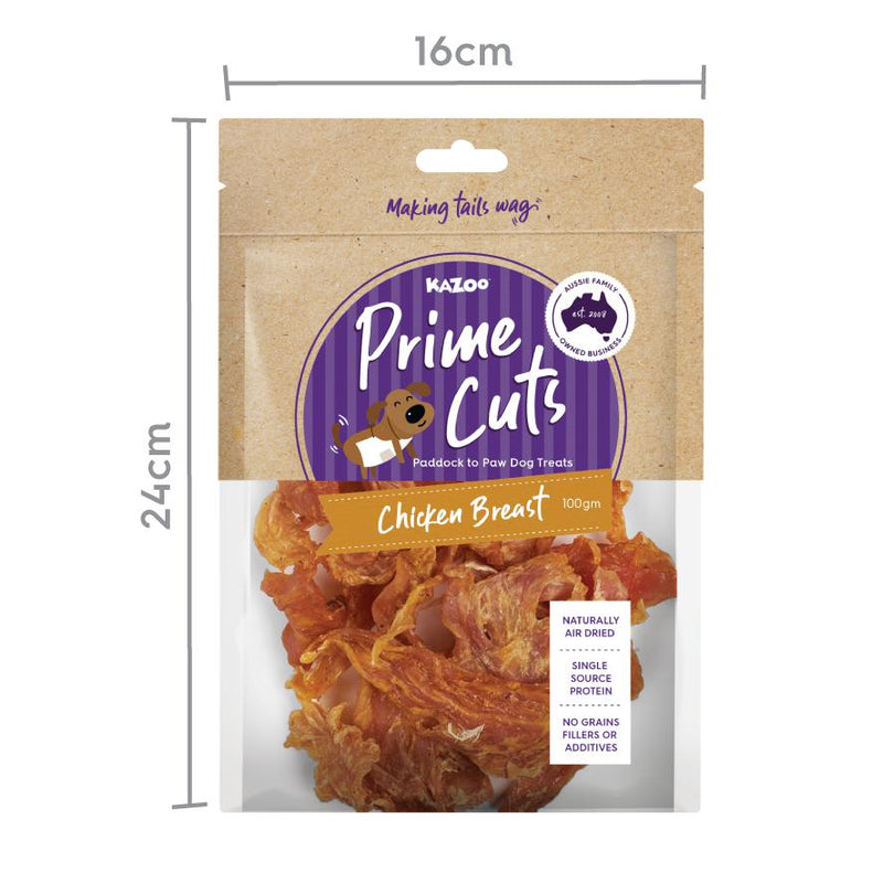 Kazoo Prime Cuts Chicken Breast Dog Treats 100g