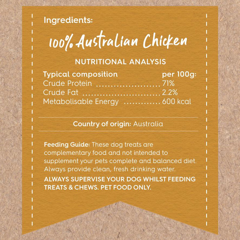 Kazoo Prime Cuts Chicken Breast Dog Treats 100g