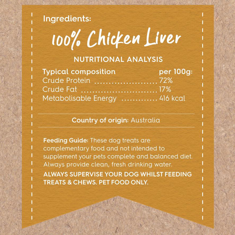 Kazoo Prime Cuts Chicken Liver Dog Treats 500g