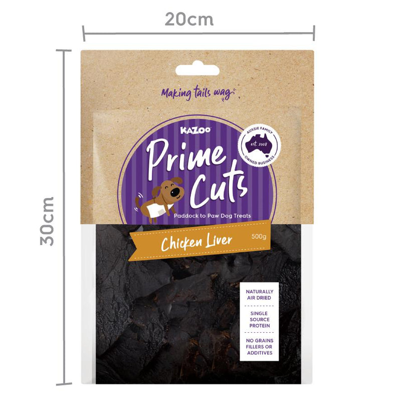Kazoo Prime Cuts Chicken Liver Dog Treats 500g