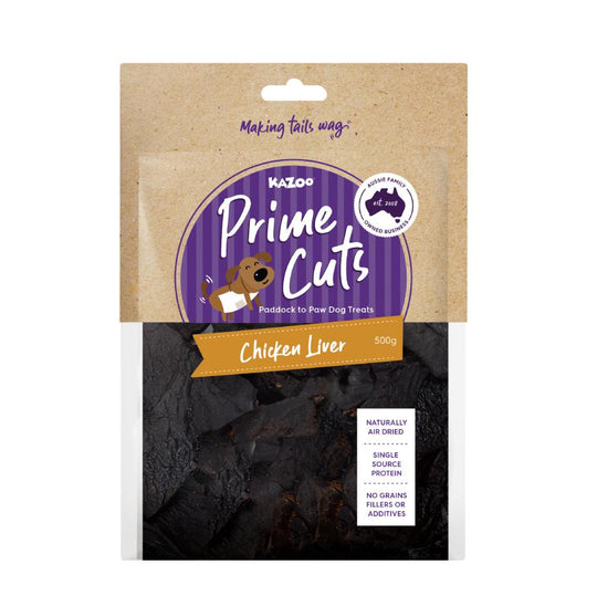 Kazoo Prime Cuts Chicken Liver Dog Treats 500g