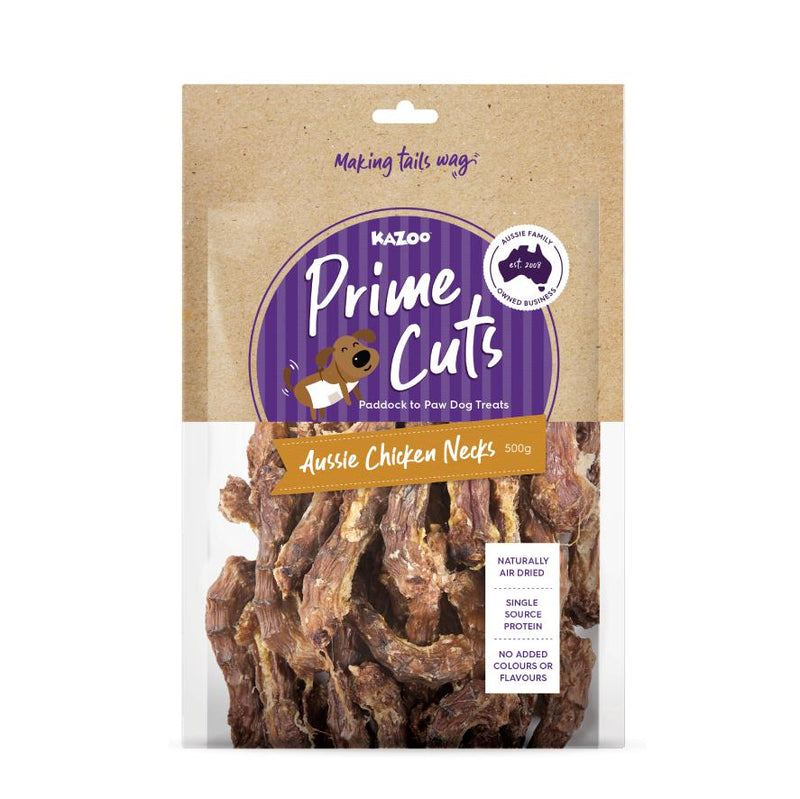 Kazoo Prime Cuts Chicken Necks Dog Treats 500g-Habitat Pet Supplies