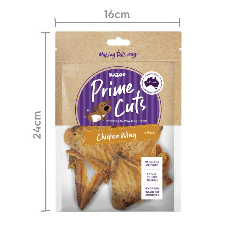 Kazoo Prime Cuts Chicken Wing Dog Treats 4 Pack
