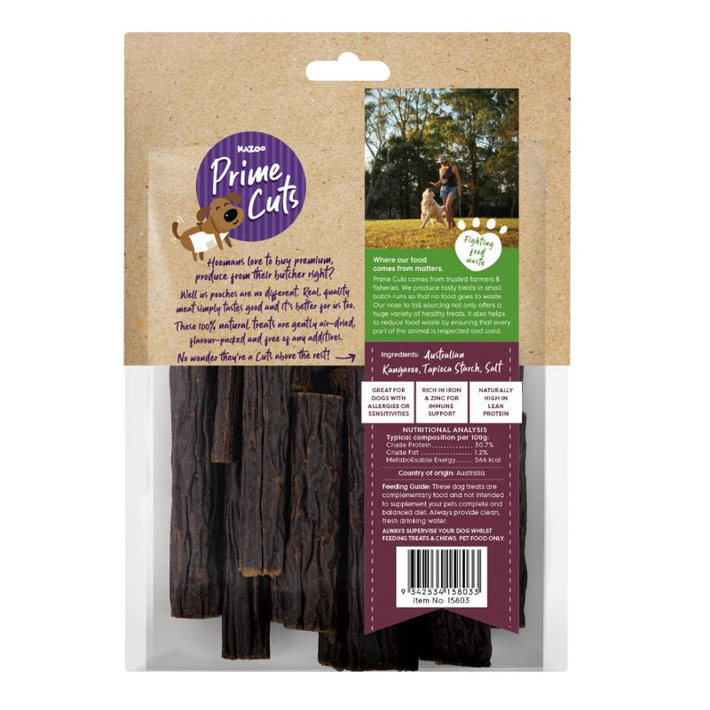 Kazoo Prime Cuts Kangaroo Sausage Bites Dog Treats 200g