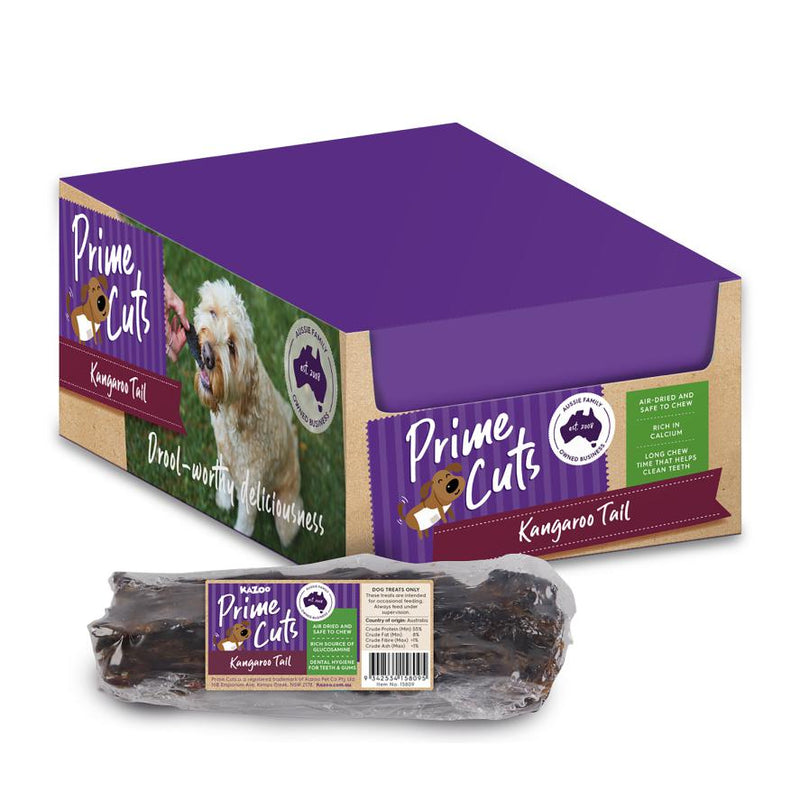 Kazoo Prime Cuts Kangaroo Tail Dog Treat x10 ^._.^-Habitat Pet Supplies