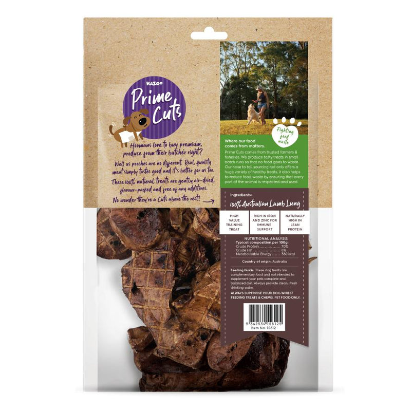 Kazoo Prime Cuts Lamb Lung Crisps Dog Treats 80g