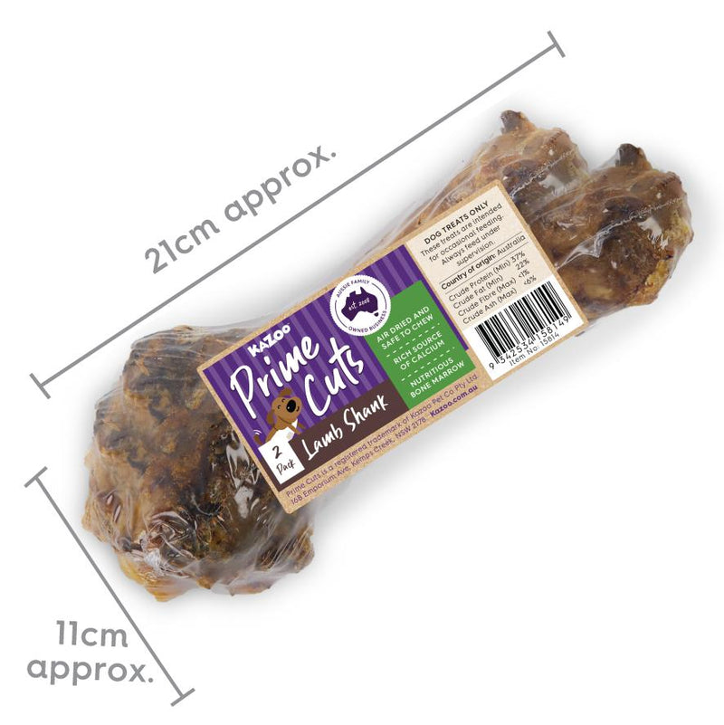 Kazoo Prime Cuts Lamb Shank Dog Treat 2 Pack x10
