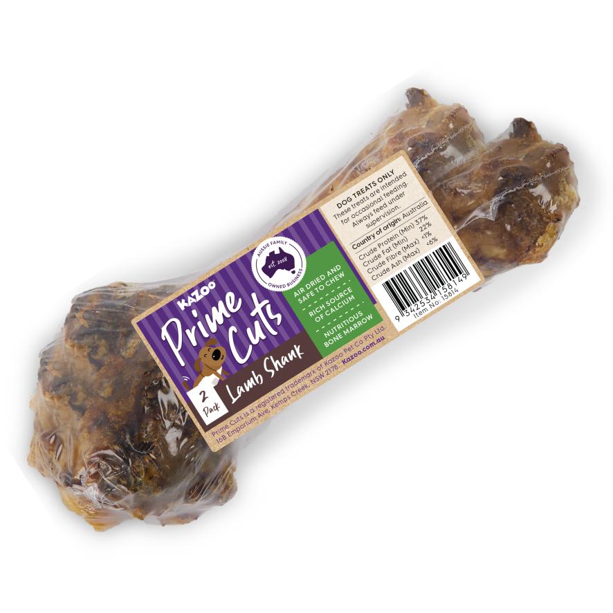 Kazoo Prime Cuts Lamb Shank Dog Treat 2 Pack-Habitat Pet Supplies