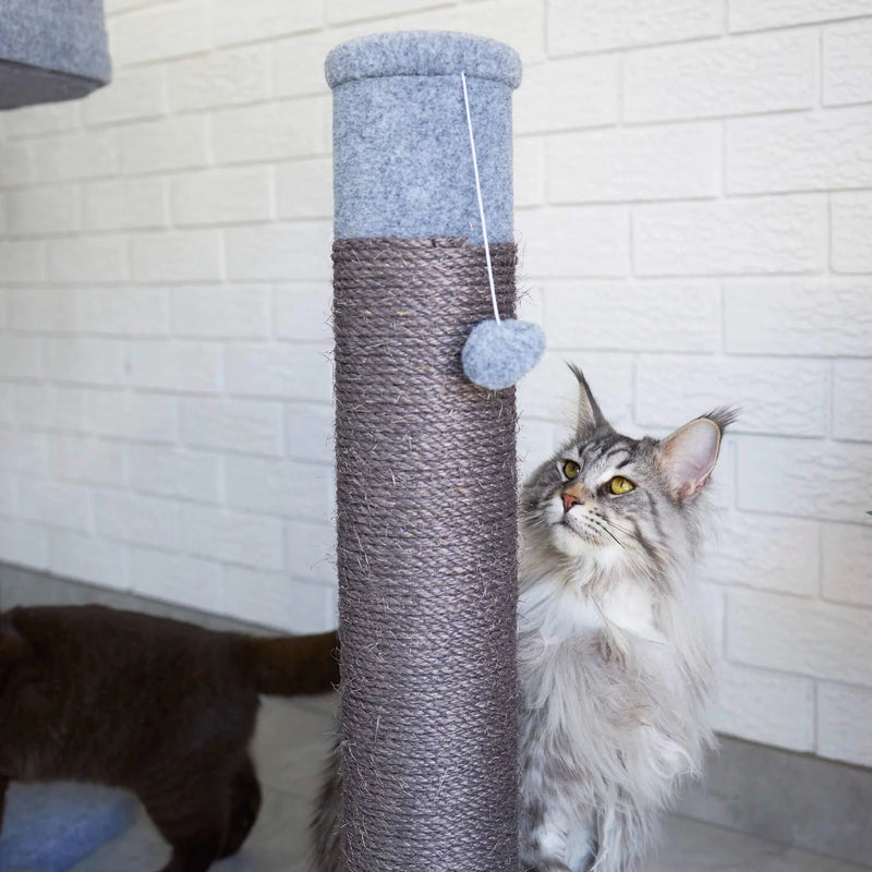 Kazoo Scratching Post Ash Plush Medium