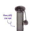 Kazoo Scratching Post Ash Plush Small