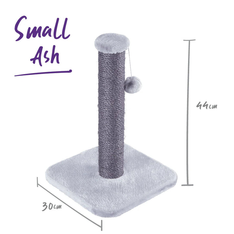 Kazoo Scratching Post Ash Plush Small-Habitat Pet Supplies