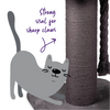 Kazoo Scratching Post High Bed wth Rope Charcoal