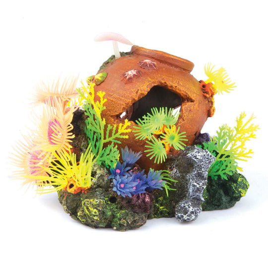 Kazoo Soft Coral with Jar Fish Tank Ornament