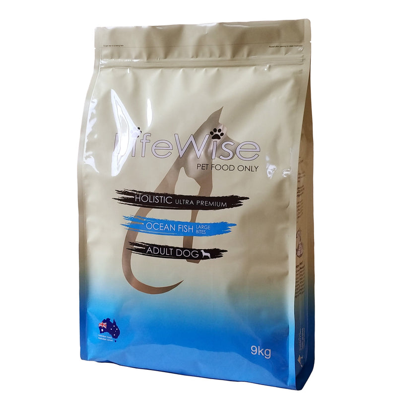 LifeWise Ocean Fish with Lamb Large Bites Dry Dog Food 9kg-Habitat Pet Supplies