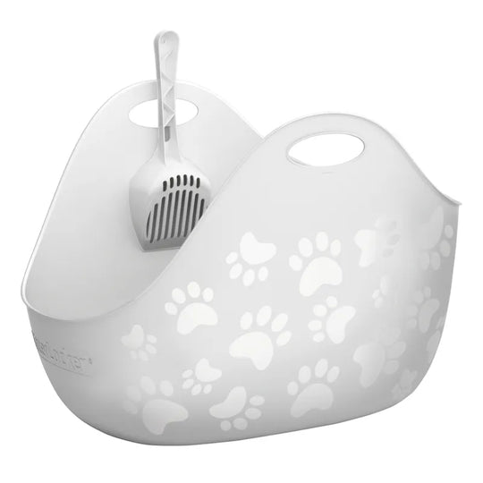 LitterLocker Cat Litter Box with Scoop White