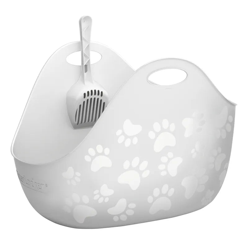 LitterLocker Cat Litter Box with Scoop White-Habitat Pet Supplies