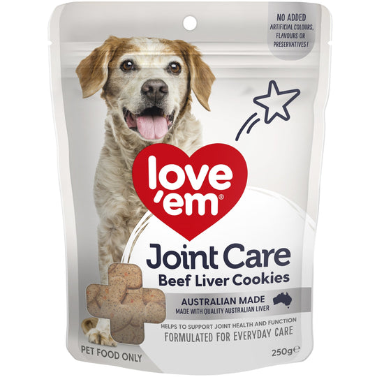 Love Em Joint Care Beef Liver Cookie Dog Treats 250g