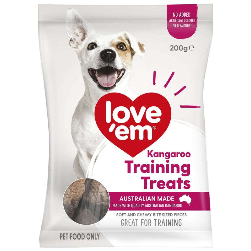 Love Em Kangaroo Mini Dog Treats 200g x 5-Habitat Pet Supplies