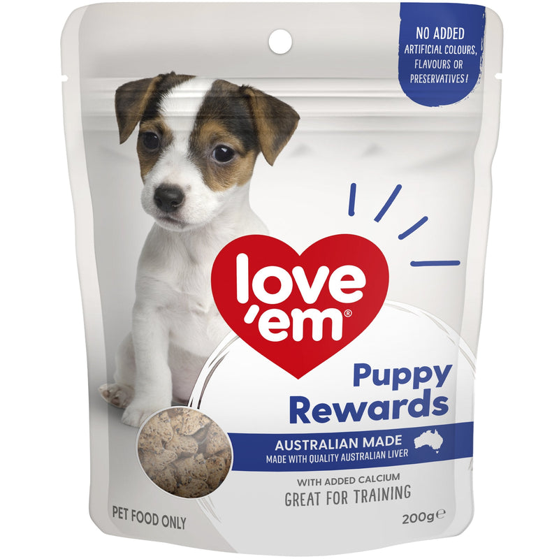 Love Em Liver Puppy Rewards Dog Treats 200g x6-Habitat Pet Supplies