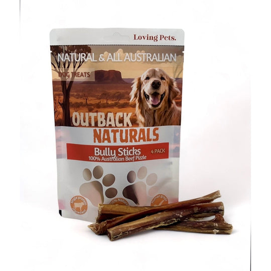 Loving Pets Outback Naturals Bully Sticks Dog Treats 4 Pack