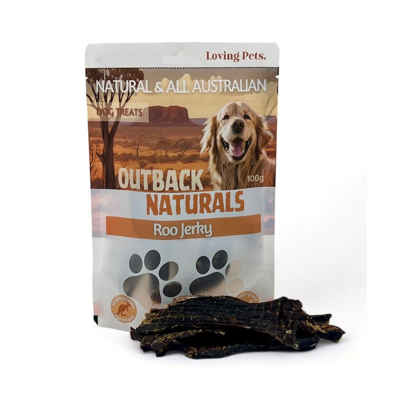 Loving Pets Outback Naturals Kangaroo Jerky Dog Treats 100g :->>-Habitat Pet Supplies