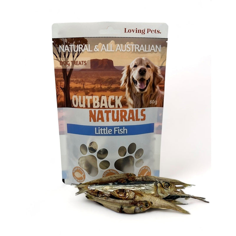 Loving Pets Outback Naturals Whole Little Fish Dog Treats 80g (+_+)-Habitat Pet Supplies