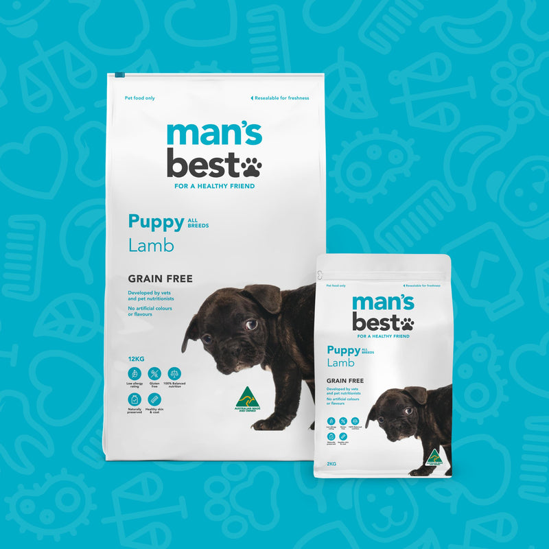 Mans Best Puppy Premium Grain Free Lamb Dry Food 12kg (+_+)