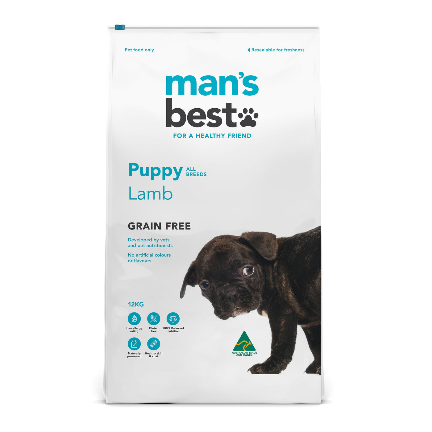 Mans Best Puppy Premium Grain Free Lamb Dry Food 12kg – Habitat