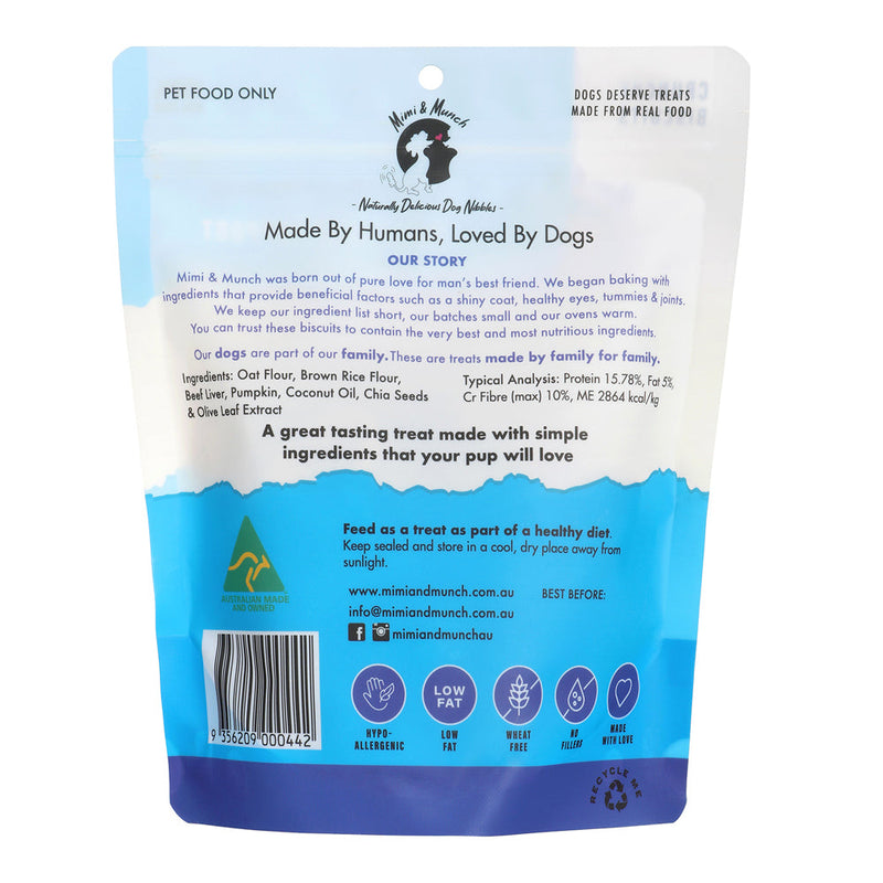Mimi and Munch Liver Lover Mini Dog Biscuit Treats 180g (+_+)