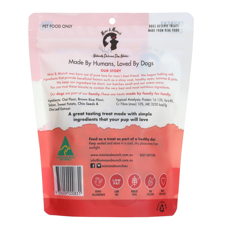 Mimi and Munch Wheat Free Fish and Chips Dog Biscuit Treats 180g (+_+)