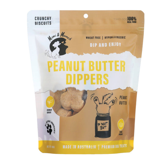 Mimi and Munch Wheat Free Peanut Butter Dippers Dog Biscuit Treats 180g