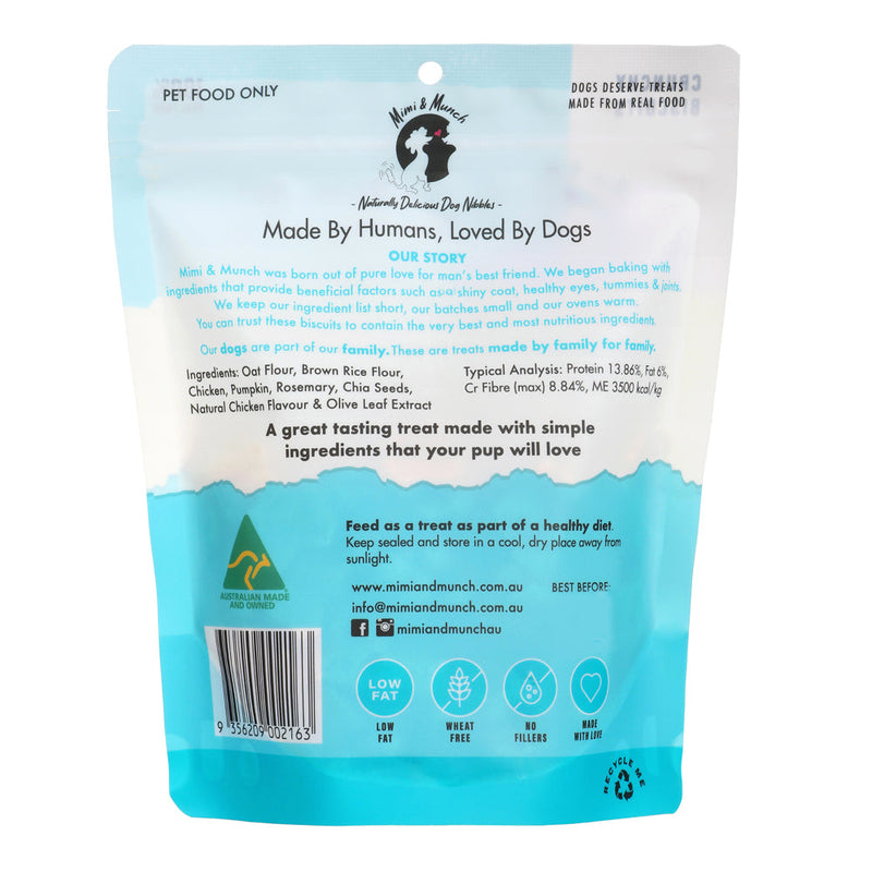 Mimi and Munch Wheat Free Roast Chicken Regular Dog Biscuit Treats 180g (+_+)