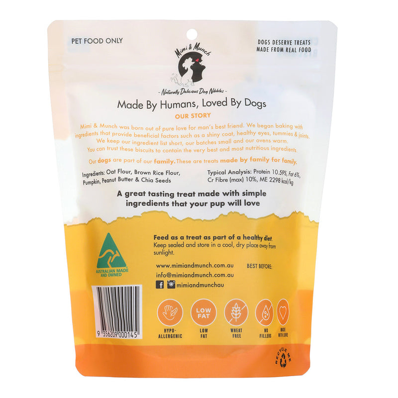 Mimi and Munch Wheat Free Woofbutter Bakes Regular Dog Biscuit Treats 180g (+_+)