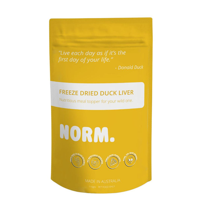 NORM. Duck Liver Freeze Dried Meal Topper for Dogs and Cats-Habitat Pet Supplies