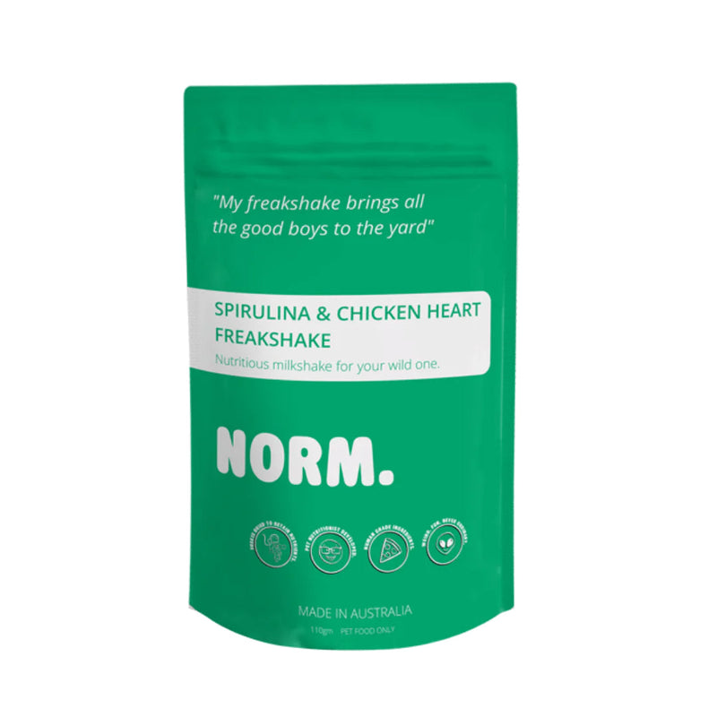 NORM. OG Spriulina and Chicken Heart Freeze Dried Freakshake for Dogs and Cats-Habitat Pet Supplies