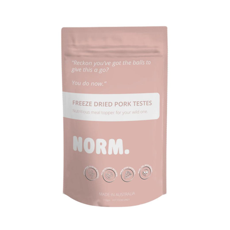 NORM. Pork Testes Freeze Dried Meal Topper for Dogs and Cats-Habitat Pet Supplies