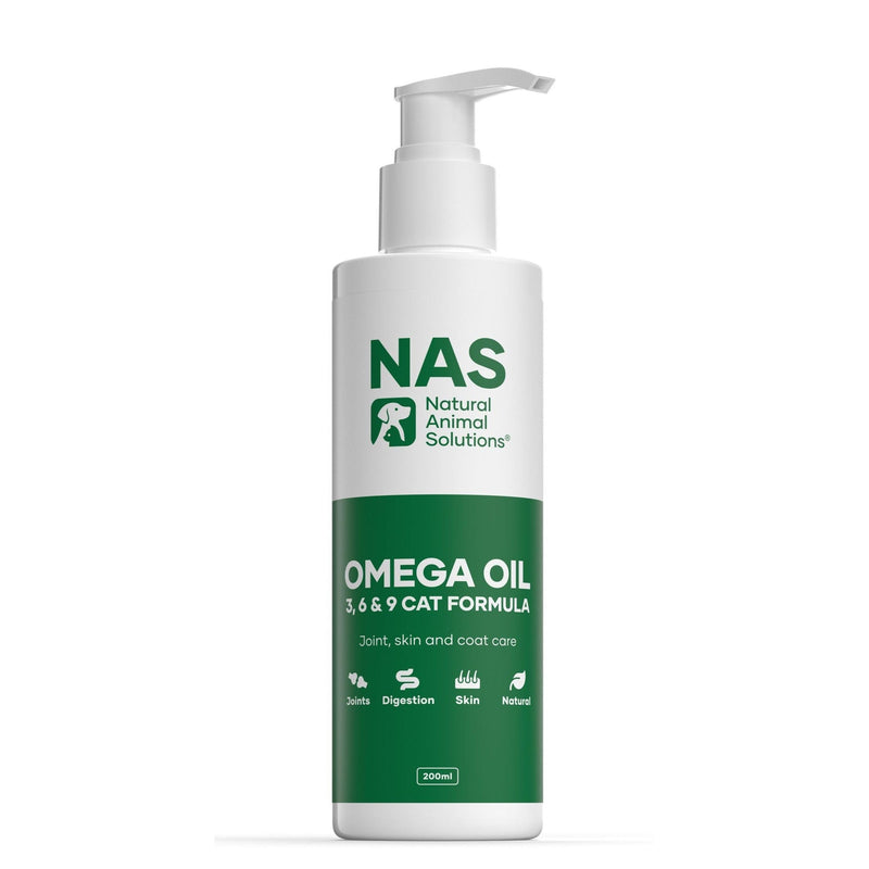 Natural Animal Solutions Omega Oil Supplement for Cats 200ml-Habitat Pet Supplies